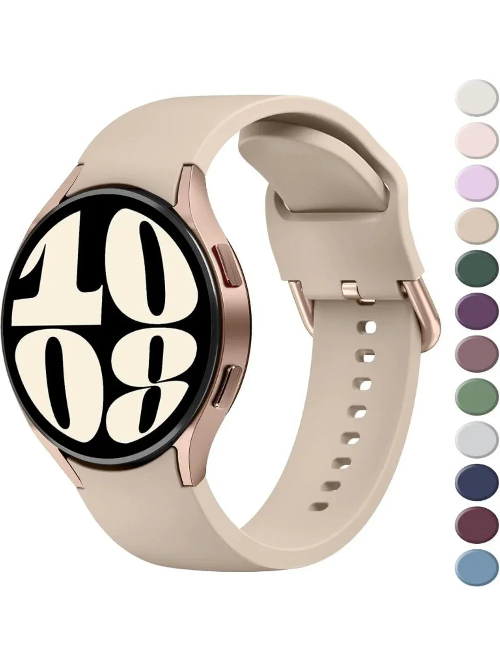 Unisex Milk Tea Analog Silicone Replacement Strap Samsung Galaxy Classic Watch
